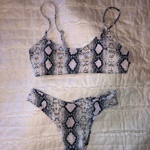 SHEIN size small snakeskin bikini